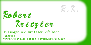 robert kritzler business card